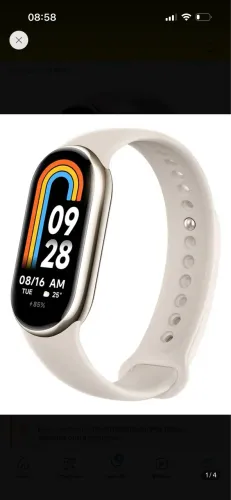 Xiaomi serie 8 Mi band 8 tela de 1.62 com pulseira de silicone cor branco