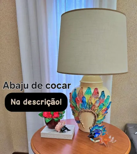 Abajur Decorativo 'Cocar' Exclusivo
