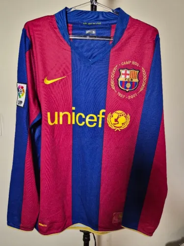 CAMISA BARCELONA 2007/2008 ORIGINAL MANGA LONGA