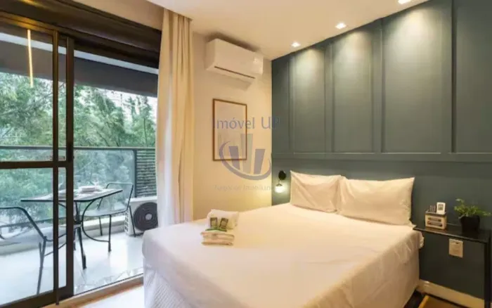 Para locação studio 27m² todo mobiliado 8 minutos a pé metrô Sumaré.