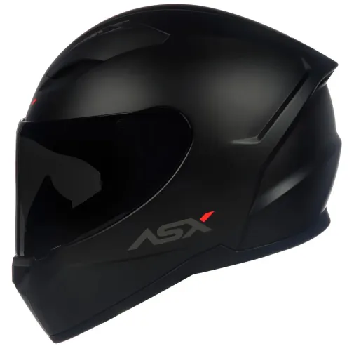 Capacete ASX City Solid Preto Fosco + Viseira Fumê