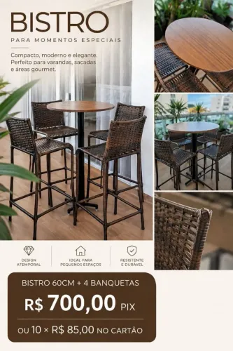 Bistro 4 banquetas