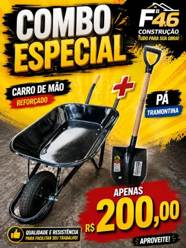 Carro de mao + pa tramontina