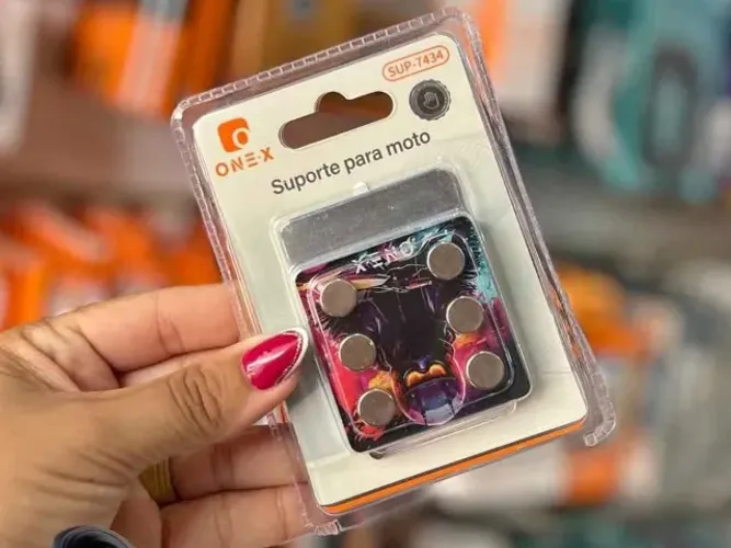 Suporte Moto Magnético Extra Forte P/ Celular Gps Universal promoção
