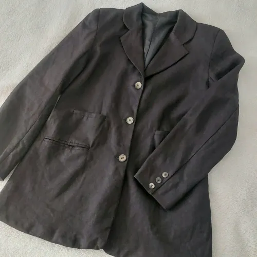 blazer alongado barred's linho g