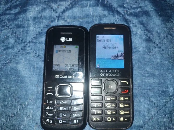 2 Celulares LG e Alcatel Funcionando - R$ 80