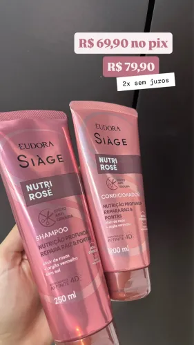 Kit shampoo e condicionador siage