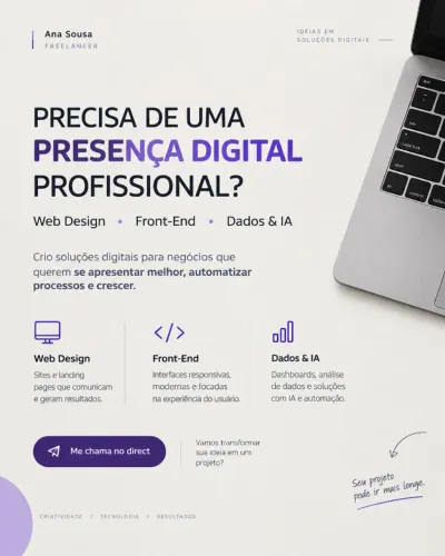 PRECISA DE UMA PRESENÇA DIGITAL PROFISSIONAL?