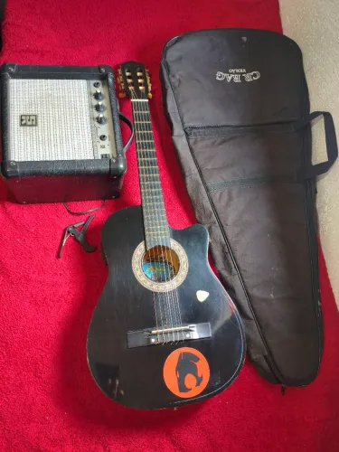 Kit Completo: Violão Eletroacústico Austin + Cubo Staner Jammer 12 + Acessórios