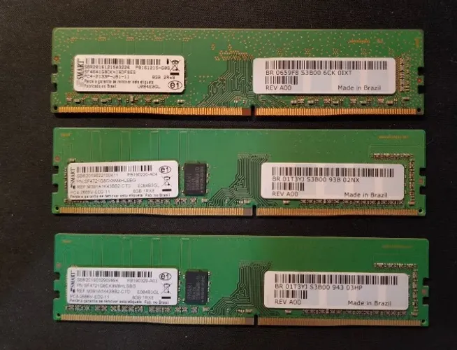 RAM Desktop DDR4 8Gb - 3 un.
