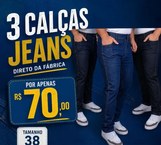 Kit calça jeans masculina