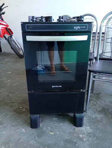 Fogão mesa de vidro acendimento automático
