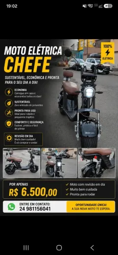 Scooter elétrica, moto-chefe x12