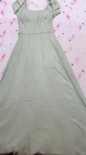 Vestido longo verde menta