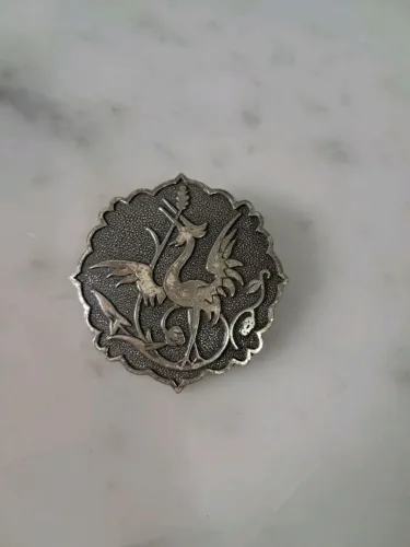 Broche art déco garça década 1950 raríssimo