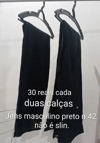 Duas calças Jens preta masculinas n.42