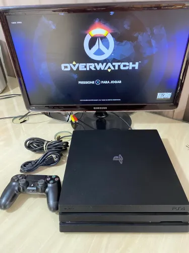 Ps4 Pro 1 controle 1 Jogo + Cabos
