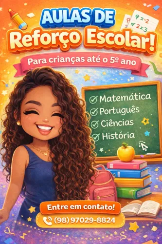 Professora de Reforço para alunos até o 5º ano