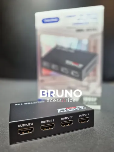 Splitter HDMI 1x4 Amplificador 1 para 4 saídas 1080p