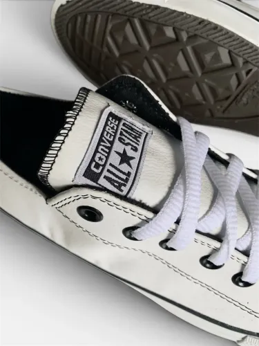 Tênis all star couro sintético branco