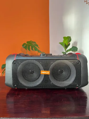 Caixa de som Bluetooth portátil potente LED PMPO 220W