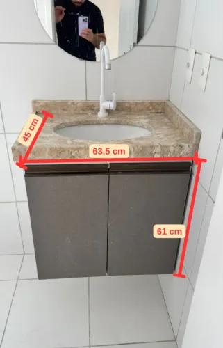 Armário Gabinete para Banheiro em MDF