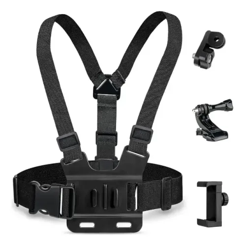 Suporte Peitoral Ajustável Para Celular E Câmera De Ação Pescaria Moto Live