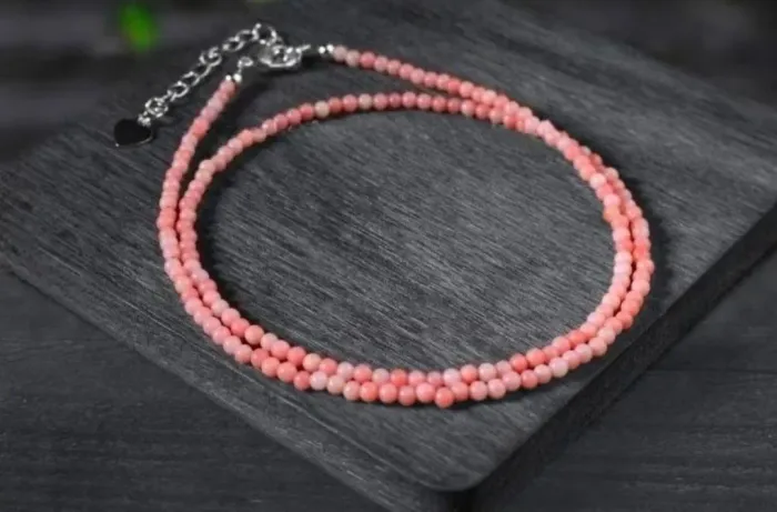 Choker quartzo rosa 40cm