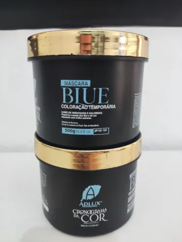 Máscara de Coloração temporária Adlux 500gr Azul.
