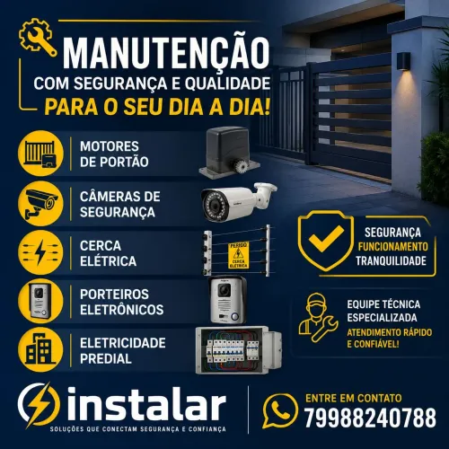 MANUTENÇÃO CERCA ELÉTRICA MOTOR PARA PORTÃO DESLIZANTE PORTEIRO ELETRÔNICO