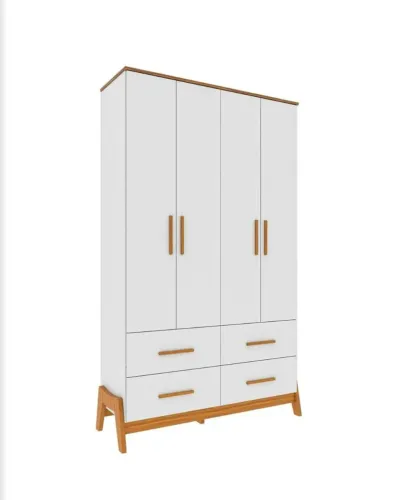 Guarda roupa infantil 2 portas 4 gavetas 