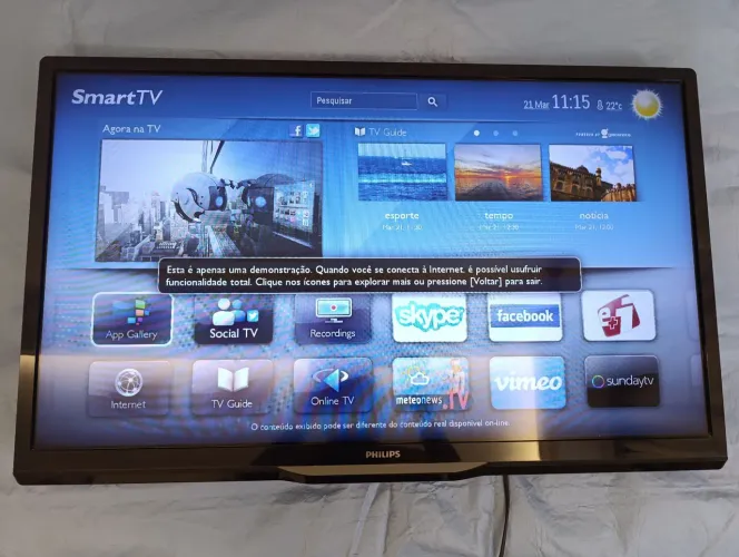 TV LED 32" Smart TV Philips Série 3500 Full HD 2 HDMI 32PFL3518G/78