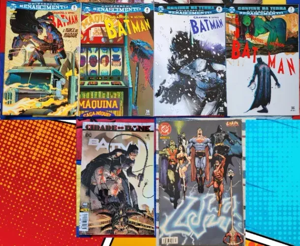 Pacote de 4 revistas Grandes Astros Batman - Renascimento Universo DC (Panini Comics) + 2