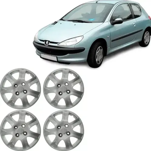 Jogo 4 Peças - Calota Aro 14 - Peugeot 206 / 207 / 307 - Grid