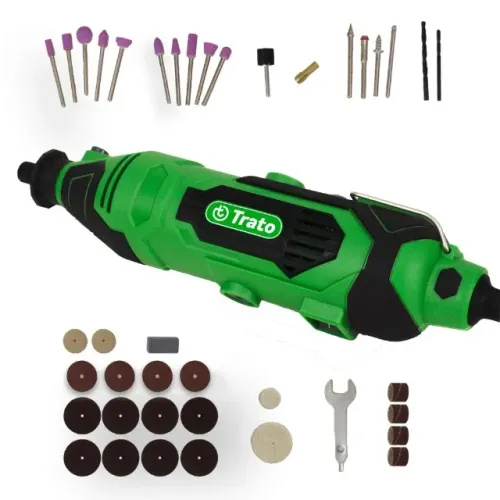 Micro Retífica Profissional 150w da Trato com 40 Acessórios Frequência 60Hz 220V com Garan