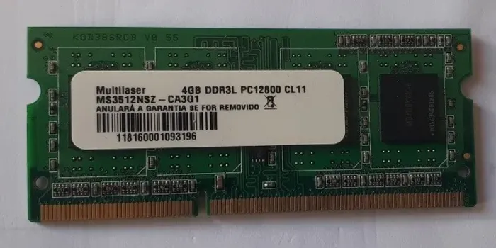 cartão memória notebook 4gb ddr3l pc12800 semi-novo 100%