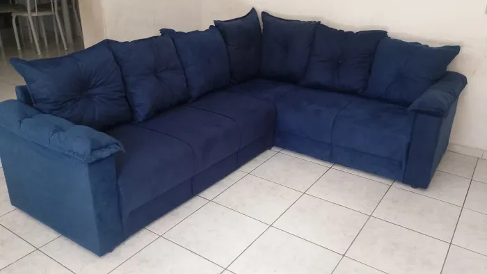 SOFÁ DE CANTO 6 LUGARES NOVOS E SUPER CONFORTÁVEL