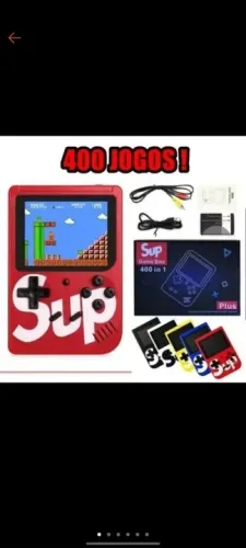 Mini Vídeo Game Portátil Sup - Jogos Clássicos - Tela LCD Colorida 400 Jogos - Recar