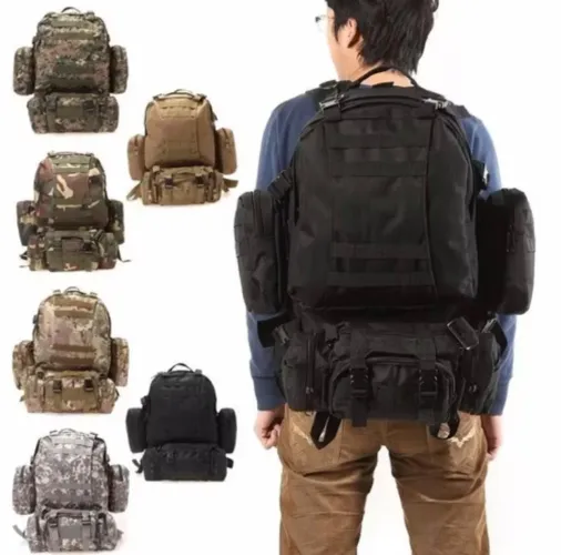 Mochila Tática Militar Camping Impermeável Grande - Nova!