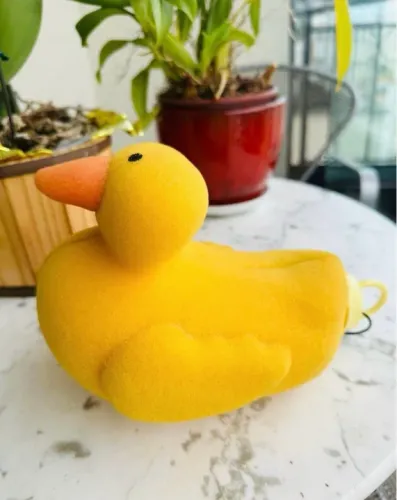 Esponja de patinho com massageador