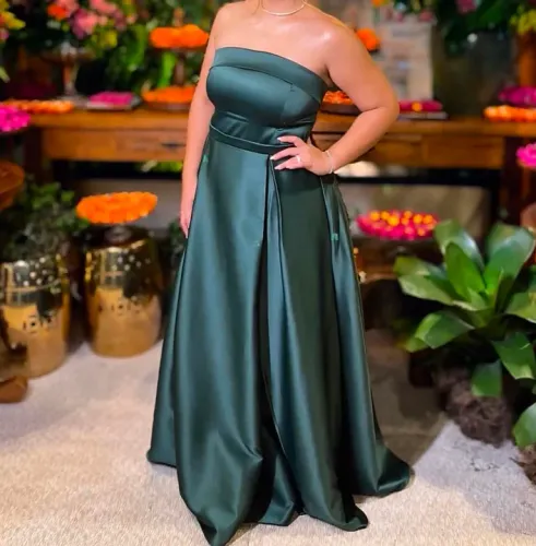 Vestido de festa verde 
