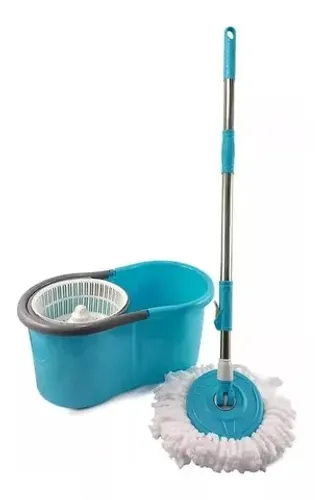 mop rodo balde 6l esfregao giratorio + cabo extensor 120cm