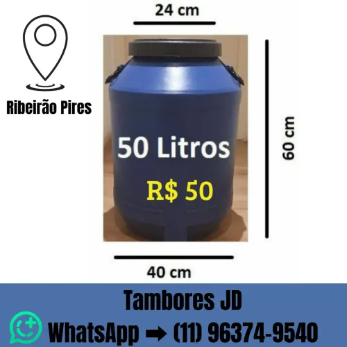 Tambor 50 Litros leiteira plástica