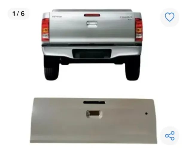 Tampa caçamba Hilux Srv 2005/2011 Sem furo de chave
