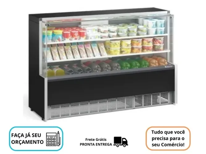 Balcao Gelopar 1,75 Preto 220v