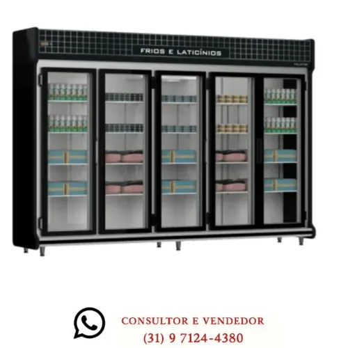 Geladeira Auto Serviço 5 Portas Polo Frio 220v