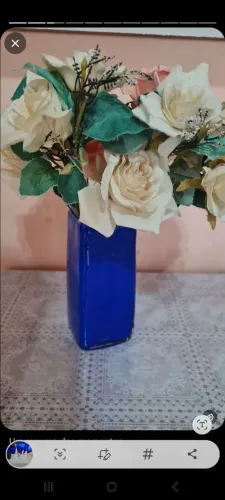Vaso decorativo azul 