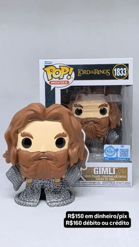 Funko Pop Gimli 1833 o senhor dos anéis