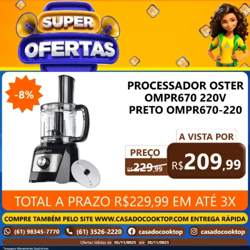 ROCESSADOR OSTER OMPR670 220V PRETO OMPR670-220
