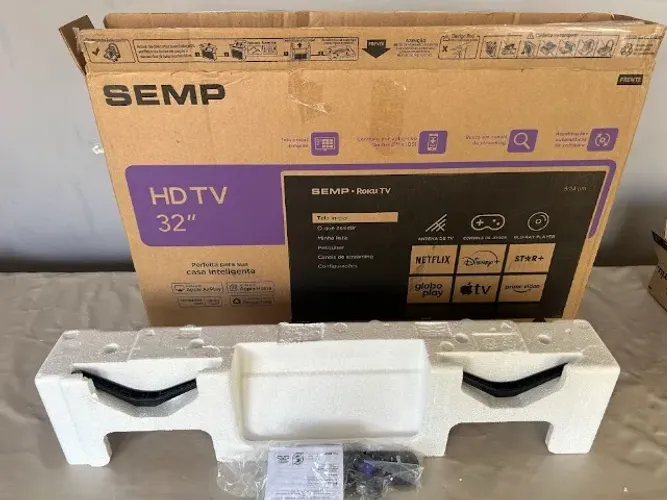 Smart Tv Semp Ld 32 R6610 Hd Roku Prto 32 - Tela Quebrada